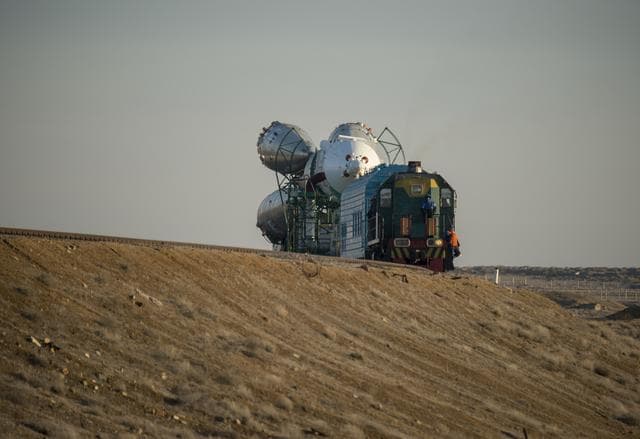 NASA image: Expedition 43 Soyuz Rollout