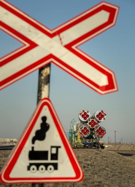 NASA image: Expedition 43 Soyuz Rollout