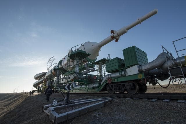 NASA image: Expedition 43 Soyuz Rollout