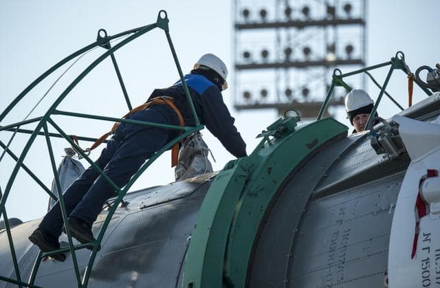 NASA image: Expedition 43 Soyuz Rollout