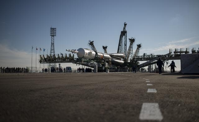 NASA image: Expedition 43 Soyuz Rollout