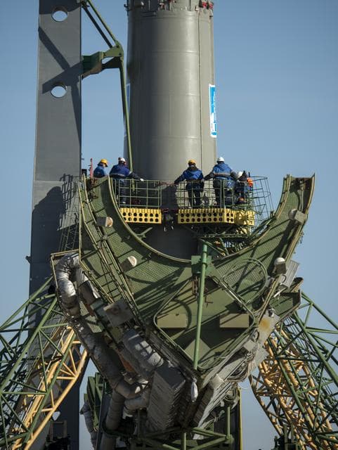 NASA image: Expedition 43 Soyuz Rollout