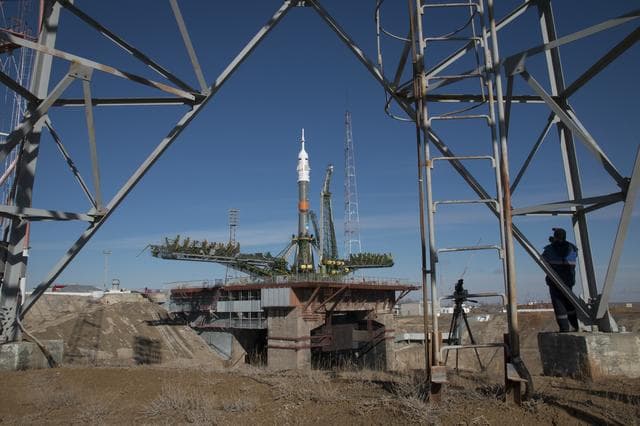 NASA image: Expedition 43 Soyuz Rollout
