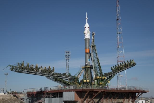 NASA image: Expedition 43 Soyuz Rollout