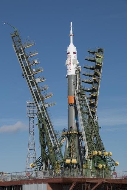 NASA image: Expedition 43 Soyuz Rollout