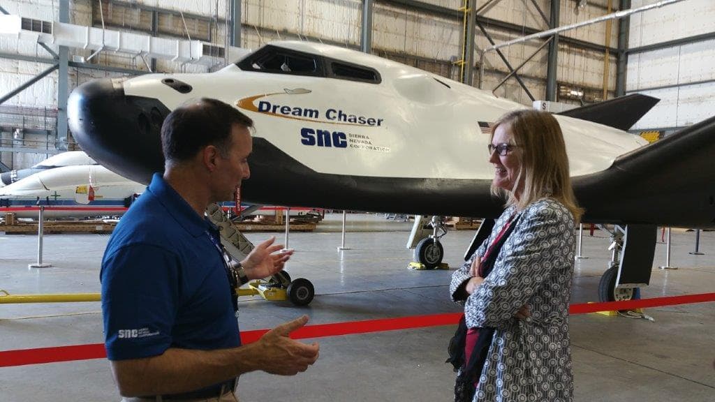 NASA Acting Deputy Chief Technologist Vicki Crisp Discusses Sierra Nevada Corporation's Dream Chaser with Lee Archambault