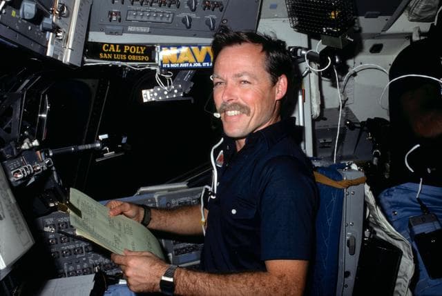 NASA image: Crewmember activities in the flight deck