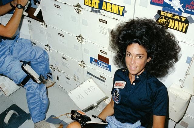 NASA image: View of Mission Specialist Judith Resnik on the middeck