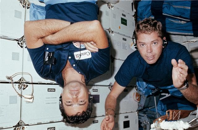 NASA image: 41G crew activities