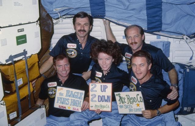 NASA image: Crew portrait during 51-A mission