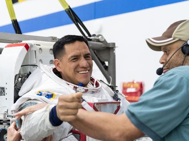 NASA image: Frank Rubio in spacewalk training