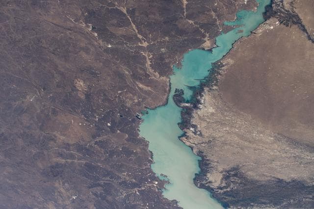 NASA image: Lake Balkhash