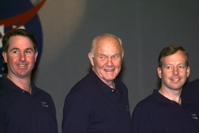NASA image: STS-95 crew news conference at JSC