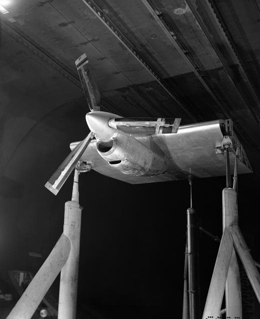 NASA image: Tests of Lockheed YC-130 Turbo-Propeller Installation in Ames 40x80 Foot Wind Tunnel.