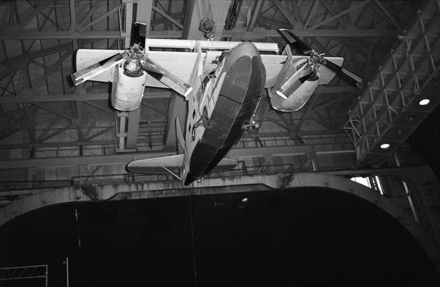 NASA image: Kaman K-16 in 40x80 Foot Wind Tunnel at Ames Research Center.