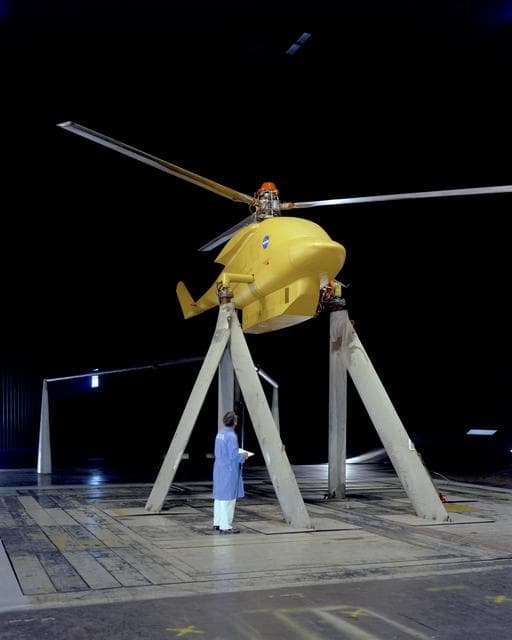 NASA image: Wind Tunnel Test of Stoppable Rotors in Ames 40x80ft Wind Tunnel.