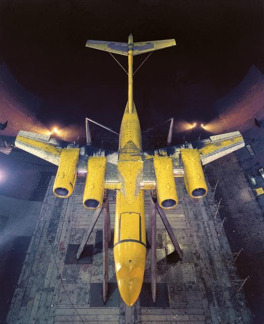 NASA image: Four Engine USB Model in the 40x80 foot Wind Tunnel.