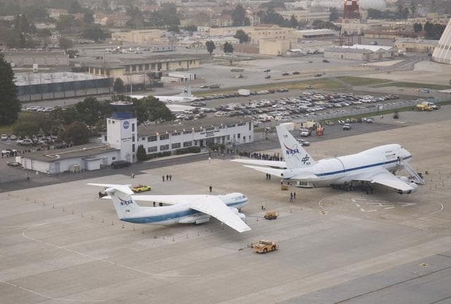 NASA image: NASA's now-retired Kuiper Airborne Observatory shared the limelight with its successor, the SOFIA observatory, during an open house at Ames Research Center