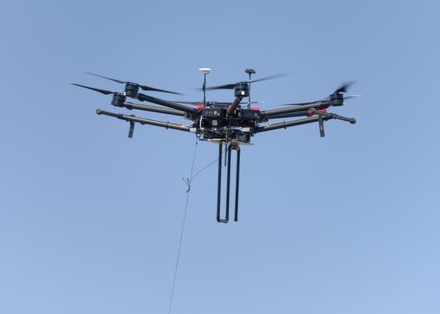 NASA image: The Earth Science Unmanned Aerial System (UAS) Demonstration in the Rover Scape at NASA's Ames Research Center.