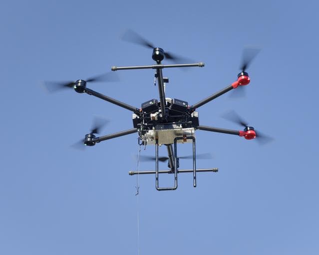 NASA image: The Earth Science Unmanned Aerial System (UAS) Demonstration in the Rover Scape at NASA's Ames Research Center.