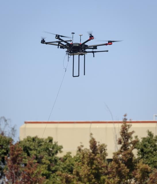 NASA image: The Earth Science Unmanned Aerial System (UAS) Demonstration in the Rover Scape at NASA's Ames Research Center.