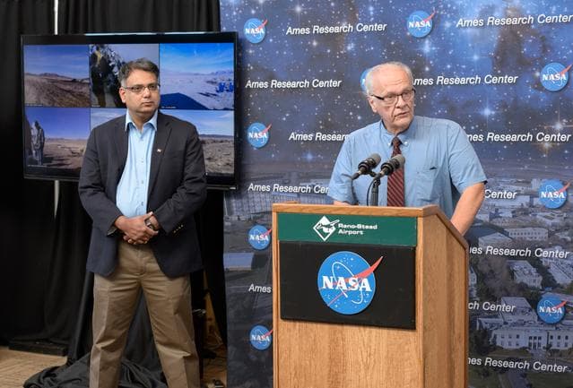 NASA image: NASA Public Affairs and NUANCE Lab News Conference at Reno-Stead Airport.