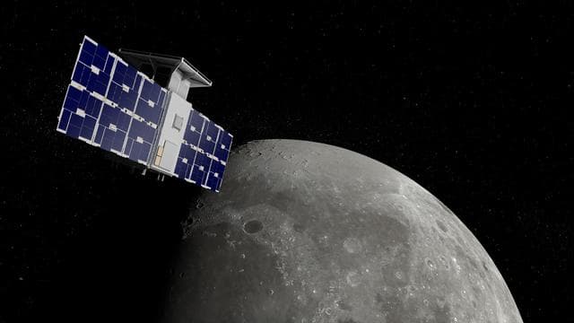 NASA image: CAPSTONE approaches the lunar North Pole (Illustration)