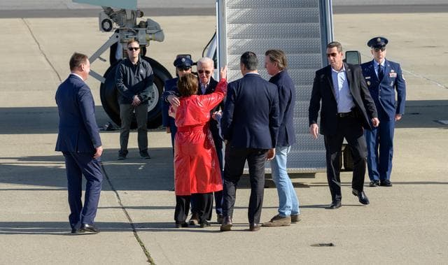 NASA image: U.S. President Joe Biden Arrives Aboard Air Force One at Moffett Federal Airfield