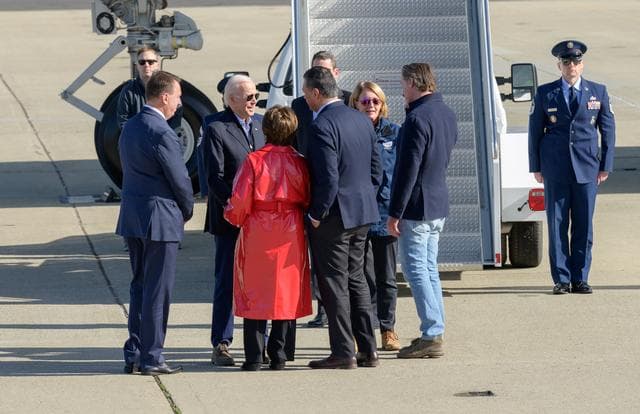 NASA image: U.S. President Joe Biden Arrives Aboard Air Force One at Moffett Federal Airfield