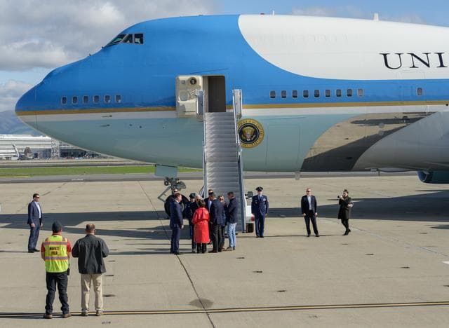 NASA image: U.S. President Joe Biden Arrives Aboard Air Force One at Moffett Federal Airfield