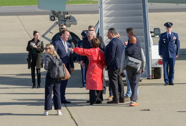 NASA image: U.S. President Joe Biden Arrives Aboard Air Force One at Moffett Federal Airfield