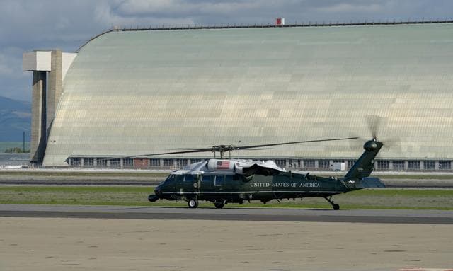 NASA image: U.S. President Joe Biden Departs Moffett Federal Airfield Aboard Marine One