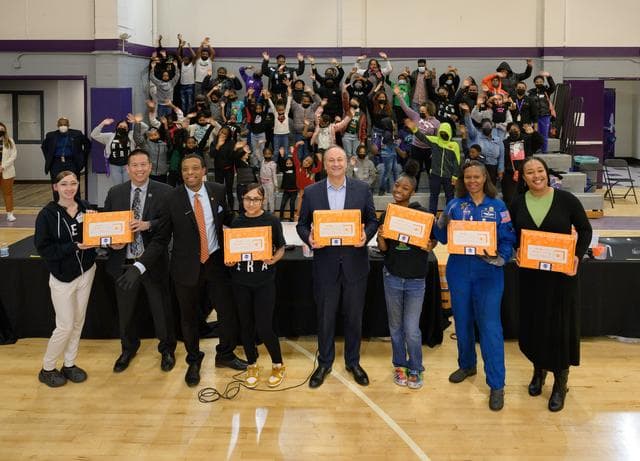 NASA image: Second Gentleman Douglas Emhoff Joins NASA to Distribute STEM Ar
