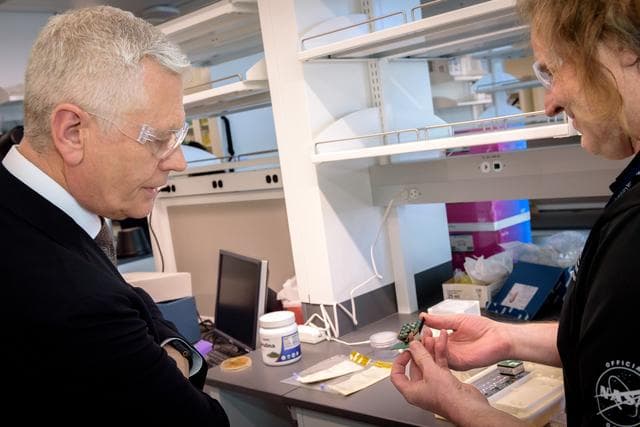 NASA image: Mark Clampin Tours the Bioscience Collaborative Laboratory