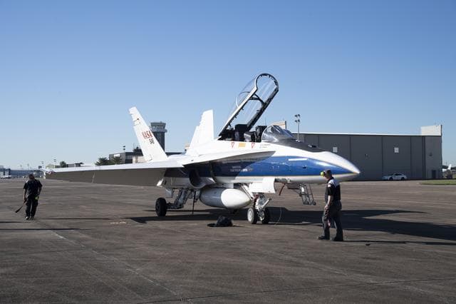 NASA image: NASA F/A-18 Research Aircraft Prior to QSF18 Flight