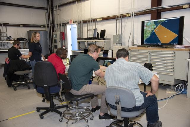 NASA image: NASA Flight Operations Crew Monitors Supersonic Flight