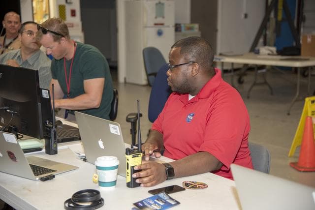 NASA image: NASA Flight Operations Crew Monitors Supersonic Flight