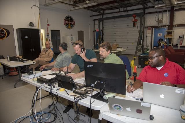 NASA image: NASA Flight Operations Crew Monitors Supersonic Flight