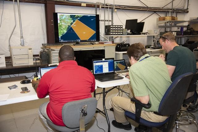 NASA image: NASA Flight Operations Crew Monitors Supersonic Flight