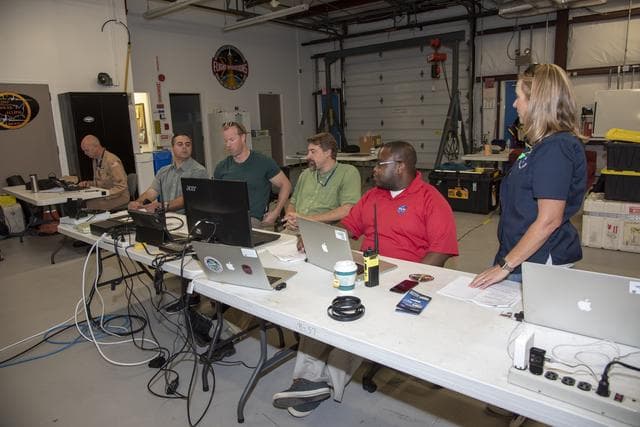 NASA image: NASA Flight Operations Crew Monitors Supersonic Flight