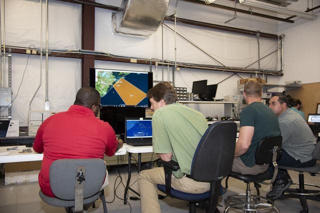 NASA image: NASA Flight Operations Crew Monitors Supersonic Flight