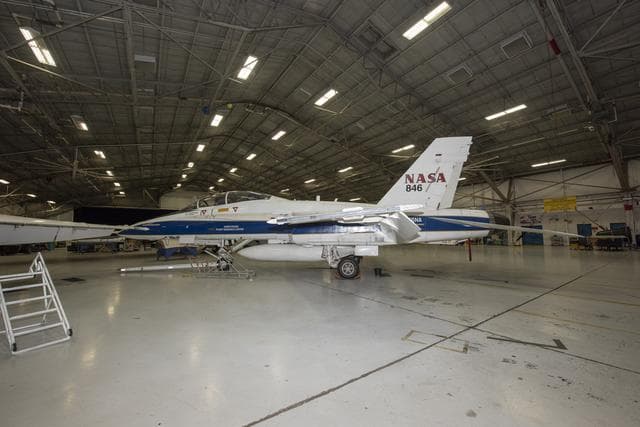 NASA image: NASA F/A-18 Aircraft Sit in Hangar