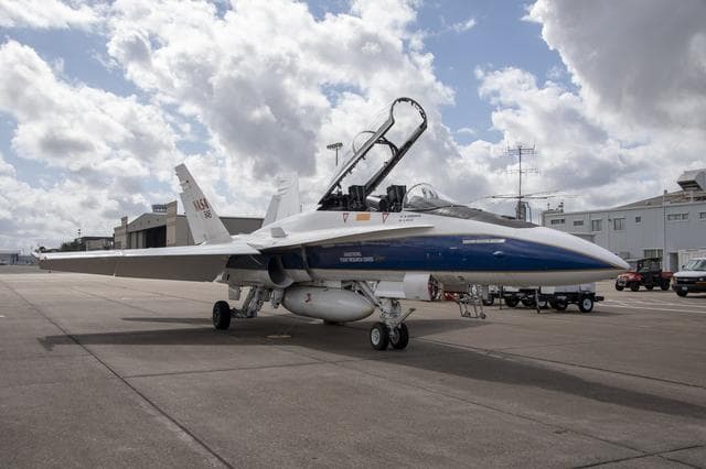NASA image: NASA F/A-18 Research Aircraft Prior to QSF18 Flight