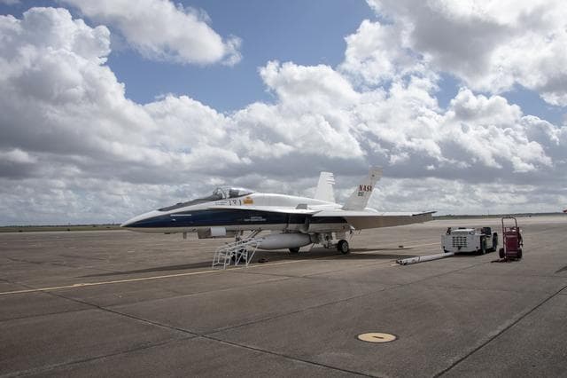 NASA image: NASA F/A-18 Research Aircraft Prior to QSF18 Flight
