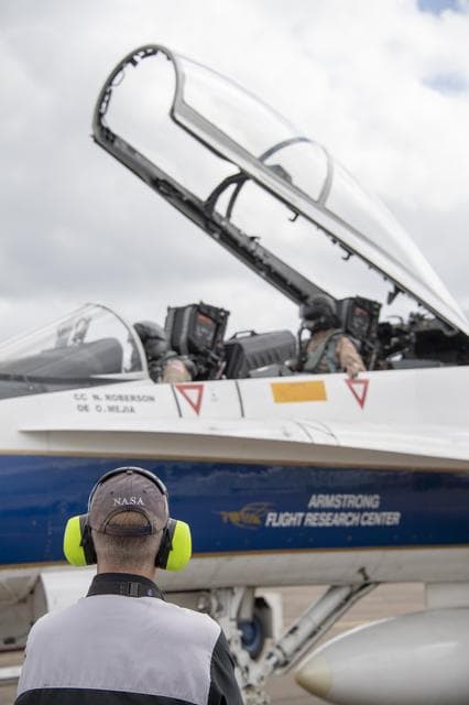 NASA image: NASA Ground Crews Prepare F/A-18 for QSF18 Takeoff