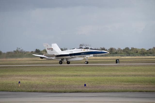 NASA image: NASA F/A-18 Takes Off for QSF18 Supersonic Flight