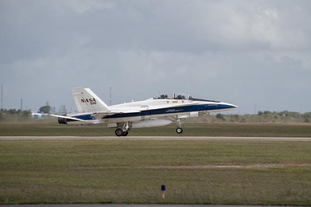 NASA image: NASA F/A-18 Takes Off for QSF18 Supersonic Flight