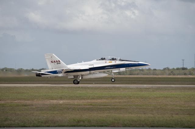 NASA image: NASA F/A-18 Takes Off for QSF18 Supersonic Flight