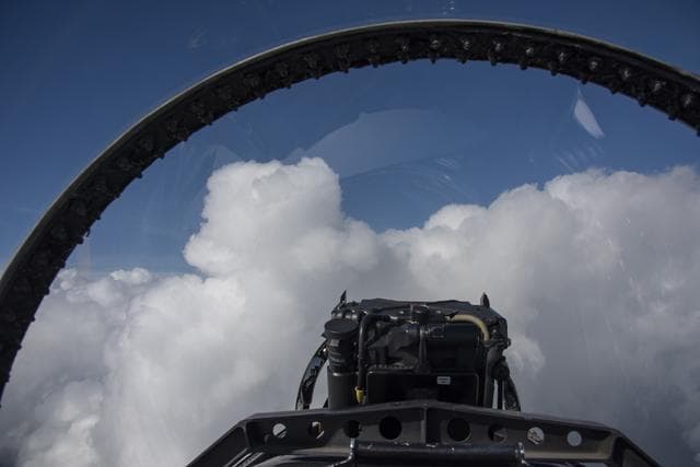 NASA image: High-Altitude View from F/A-18 During QSF18 Flight Series