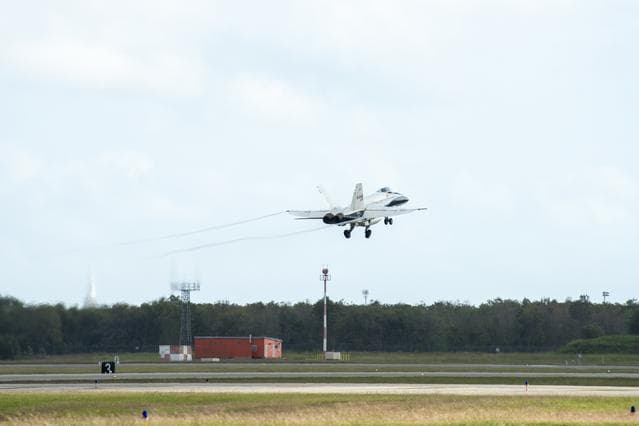 NASA image: NASA F/A-18 Takes Off for QSF18 Supersonic Flight